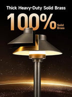 Gardenreet Solid Brass Low Voltage Hat-Top Path Light, Bronze G4 2700K 12Pk - Image 5