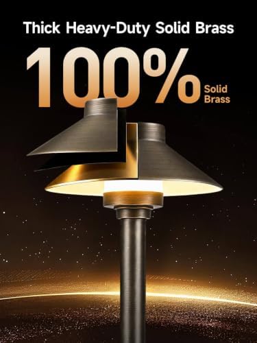 Gardenreet Solid Brass Low Voltage Hat-Top Path Light, Bronze, G4 2700K 6Pk - Image 5