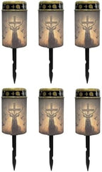 Poceacles 6 Pack Cross Solar Lights Outdoor for Cemetery Grave Solar Lights Outdoor Waterproof Decorative Flameless Candle for Cemetery Garden Backyard Outdoor Decor, Deer Cross Dove of Peace by Poceacles