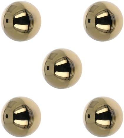 100mm Dia Gazing Ball 201 Stainless Steel Metal Balls Mirror Globe Polished Shiny Sphere for Home, Garden, Gold 5Pcs by Yinpecly