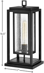 Hinkley Republic Medium 12V Outdoor Pier Mount Lantern, Black Finish - Image 6