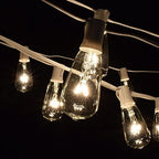 Vintage Edison Outdoor String Lights (PS50 Clear - White Wire, 50 ft) - Image 4