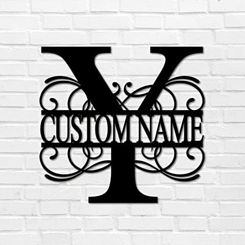 Metal Sign Y Custom Name Initial Letter Monogram Country Long Lasting Steel Metal Wall Decor Art Sign Modern Metal Door Hanger Sign for Patio Patio Decor Wedding Gift 24 Inch by Unknown