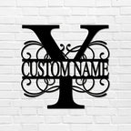 Metal Sign Y Custom Name Initial Letter Monogram Country Long Lasting Steel Metal Wall Decor Art Sign Modern Metal Door Hanger Sign for Patio Patio Decor Wedding Gift 24 Inch by Unknown