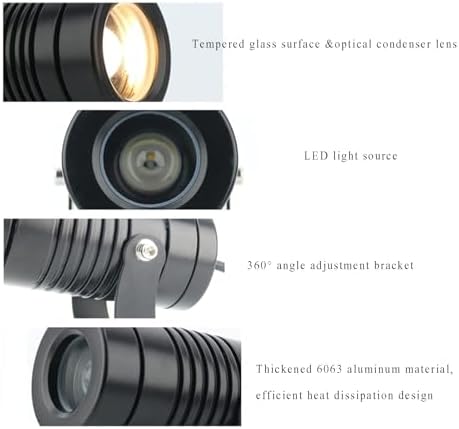 Outdoor LED Spotlights a Beam of Light Floodlight 180° Rotation Patio Glare Long Shot Beam Lamp IP65 Waterproof AC/DC12-24V Spotlight for Garden Path Building Walkway Landscape Lights - Image 3