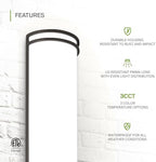 ASD LED Outdoor Sconce Lights, Bronze 3000K 4000K 5000K ETL - Image 3