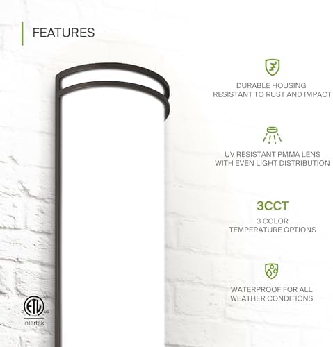 ASD LED Outdoor Sconce Lights, Bronze 3000K 4000K 5000K ETL - Image 3