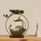 Buddha Water Fountain Indoor, Zen Monk Tabletop Water Fountain with Mist, LED Light and Backflow Incense Holder, for Home Decor, Office Decor, Yoga Meditation by Unknown