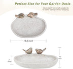 MUMTOP Bird Baths for Outdoor, Resin Garden Ground Birdbath Bowl Yard Decor - Image 4