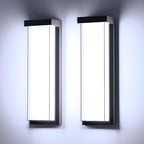 Sytmhoe LED Outdoor Wall Light Fixture,16in Dimmable Modern Porch&Patio Wall Light Fixture,6000K Black Exterior Sconce Light Mounted for House Garage Porch Courtyard(2Packs) by SytmhoeWallLighting