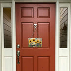 Plant Welcome Wall Hanging Sign- Retro Sunflower Hand Painted Style Slate Hanging Plaques for Front Door Porch Window Farmhouse Garden 5.1" x 7.9" Wall Home Decor - Image 2