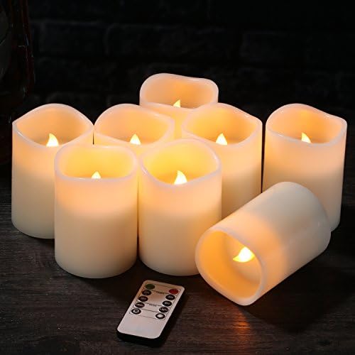 Flameless Candles Battery Operated Candles Set of 12(D:3" X H:4") Pillar Real Wax Led Candles with 10-Key Remote and Cycling 24 Hours Timer - Image 5