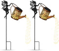 Solar Outdoor Fairy Waterfall Light with Watering Can, 2 Pack by Unknown