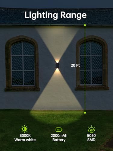 Solar Wall Lights Outdoor Waterproof Sconce for Outside, Garage, Fence - Image 2