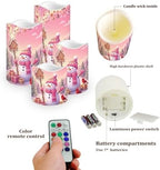 Snowman Cardinal Color Changing Electric Candles, 4 Pack - Image 3