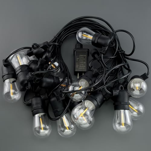 YULETIME 35 ft 18 LED Patio String Light Plug-in Adapter, E26 Base S14 Bulb - Image 6