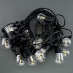 YULETIME 35 ft 18 LED Patio String Light Plug-in Adapter, E26 Base S14 Bulb - Image 6