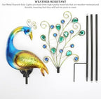 Solar Light Peacock Garden Light Metal Peacock Garden Solar Lamp 300mAh Outdoor Decorative Stake Lights Stake for Yard Decorations Lights, Outdoor g - Image 2