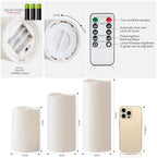 Amagic Waterproof Outdoor Flameless LED Pillar Candles with Remote Timer - Image 6