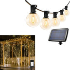 Lepro Lighting Ever Bundle - 306 LED Curtain Lights & 25 ft Solar Outdoor String Lights, Patio String Lights for Porch, Backyard, Deck, Garden, Gazebo, Pergola by Lepro