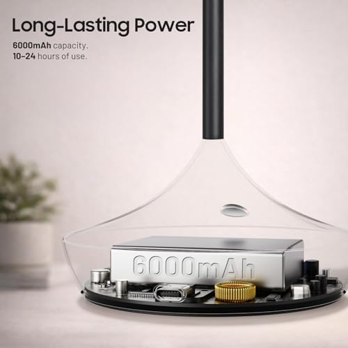 2 Pack Cordless Table Lamp, Rechargeable 6000mAh Battery Table Light - Image 6