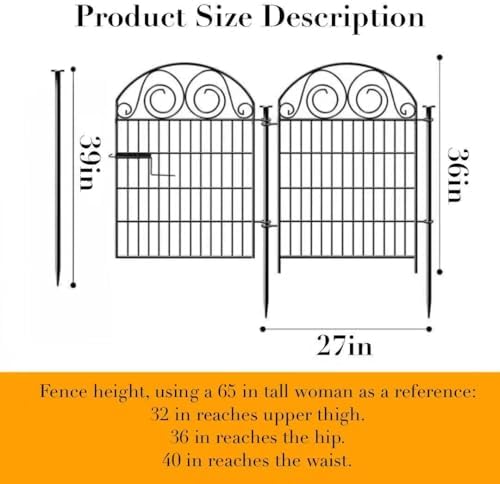 Getlay Garden Fencing 36 Inch High, 2 Panels Total 4.4 Ft(L) Dog Fences Outdoor for Yard, Dog Digging Fencing, Reusable Defense Fence for Yard│Patented - Image 3
