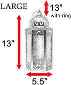 Vela Lanterns Decorative Indoor Fairy Light Candle Holder, Blue, L - Image 3