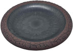 BIRDS AND BEYOND Bird Bath, Bowl Only - 19" Slate/Wine Fiber Clay Bird Bath Bowl, Lightweight 3.7lbs. by FiberClayBirdbaths