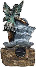 Fairy On The Rock Fountain with 2 White LEDs - Image 4