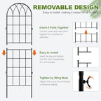 DoCred 4 Pack Garden Trellis for Climbing Plants, 71 Inch Metal Trellis - Image 5