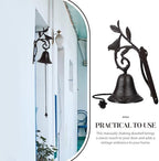 Rustic Vintage Cast Iron Wall Hanging Bell for Doorway Areas and Patios - Image 3