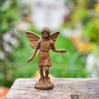Sungmor Cast Iron Angel Statue Garden Fairy Figurines, 2 Pack Rustic Rust - Image 2