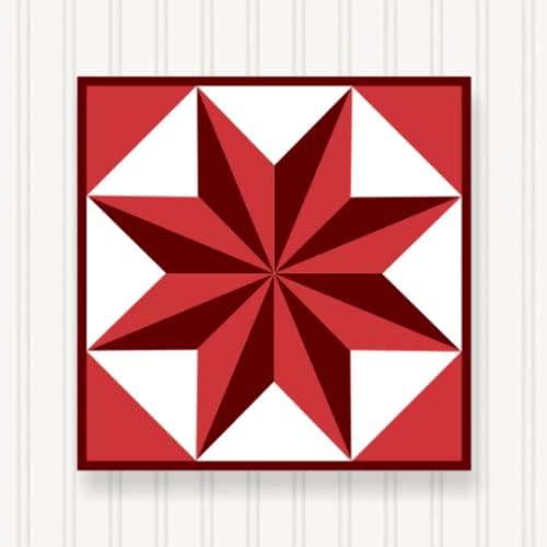 BQ004-02 BARN Quilt Block Outdoor Square | 6 Sizes | Outside Pattern | Wall Art | Yard Art | Barn Quilt Sign | Farm Quilt Design (18" x 18" 1 Sided) by SignStuffInc