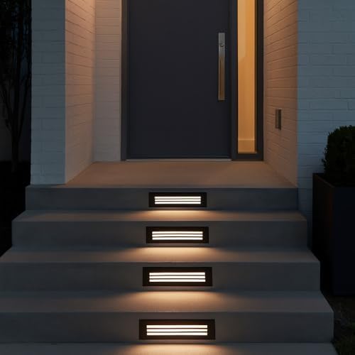 Hinkley Sparta Dash Large 12V Louvered Brick Light, Stainless Steel Black - Image 3