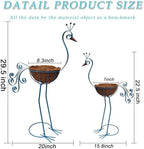 COOZZYHOUR Metal Peacock Planter with Fiber Basket -Garden Bird Planters for Outdoor Indoor Lawn,Yard,Porch,Patio, Garden Decorations（Set of 2） - Image 4