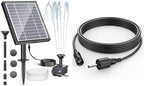 Biling Solar Fountain for Bird Bath, Solar Panel Kit Outdoor Solar Water Pump with 4ft Tubing for Hummingbird Bath, Small Pond and Fish Tank by biling