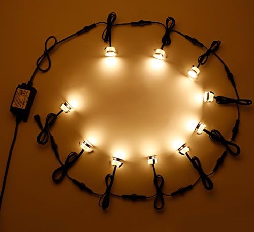 FVTLED Low Voltage LED Deck Light Waterproof Outdoor Garden Yard Decor Lamps Recessed Wood Decking Stair Landscape Pathway LED Step Lighting (6pcs, Warm White) - Image 5
