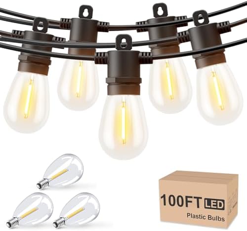 Svater Outdoor String Lights LED 100FT, Waterproof for Outside Patio Light by Svater