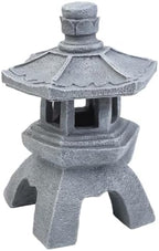 Solar Pagoda Garden Statue, Resin Outdoor Lantern with Auto Light(Dome) - Image 2