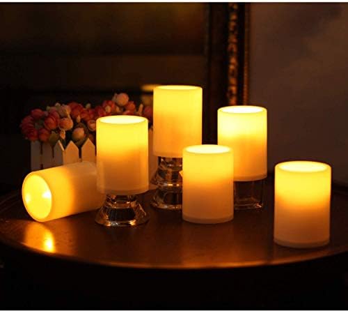 Flameless Realistic Led Candle With Remote Control, Battery Operated Flickering Candle With Timer For Indoor & Outdoor Decoration,3x4inches,6 Pack - Image 2