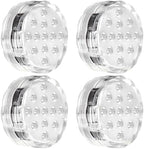 4 Pcs LED Submersible Lights with App and Remote Control, RGB Color Changing Waterproof Underwater Pool Lights, 10-LED Bathtub Lights, Wireless Battery Operated Bathroom Lights for Fish Tank, Pond by Unknown