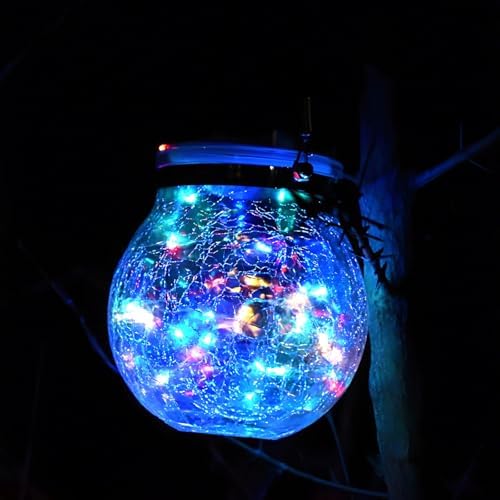 Set Of Five Solar Mason Jar Cap Lights, Steel Sun-Powered Rope Lights, 30 Led Accent Lights For Mason Jars, Outdoor Yard Decor For Deck, Celebrations, Parties, Waterproof Suspended Lanterns - Image 2