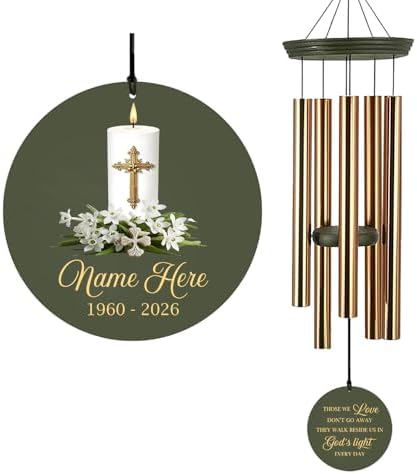 Personalized Sympathy Wind Chimes Memorial Custom Name Gifts by ExtrabilyOfficial