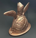Sea Turtle Pool Scupper Spillway: Hand-Finished Metallic Water Feature (Lustrous Copper) by ArtistaPools