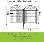 Getlay Tall Garden Fence Animal Barrier with Gate, 32 in(H) 16 Panels Garden Fences and Borders for Dogs, Dog Fence Outdoor for Yard, Total Length 35 Ft Metal Temporary Fencing│Patented - Image 2