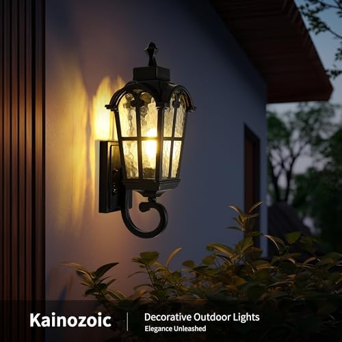 Motion Sensor Dawn to Dusk Outdoor Sensor Light Fixture Waterproof Porch Lights Anti-Rust Exterior Lighting Outdoor Wall Lantern Outside Wall Light for Patio Front Door Garden Garage -2 Pack - Image 5