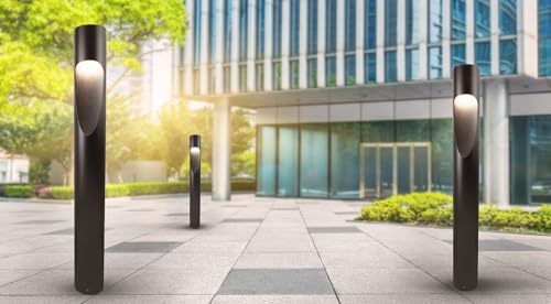 Solus Architectural LED Bollard Light – Tunable Color Temperature 3000K/4000K/5000K, 20W Integrated LED, ETL Listed, 180° Light Distribution, Black or Bronze, Surface Mount (Bronze, 4 Pack) - Image 2