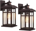 16” Motion Sensor Modern Exterior Light Bronze Outside Porch Lights by Brilvibera