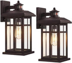 16” Motion Sensor Modern Exterior Light Bronze Outside Porch Lights by Brilvibera