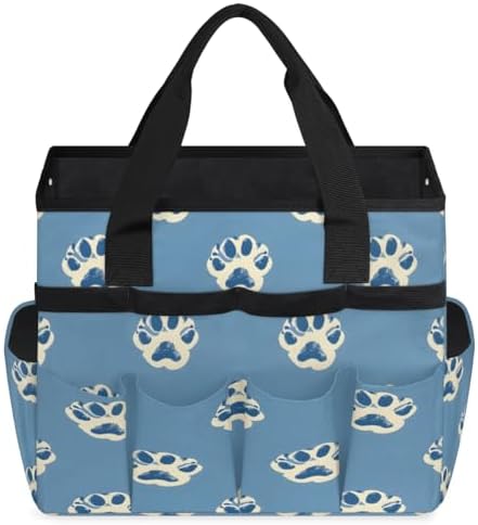 Paw Garden Tool Bag Organizer Heavy Duty Dog Paw Gardening Tote Bag with 10 Pockets for Women Men Gardening Gifts - Image 3